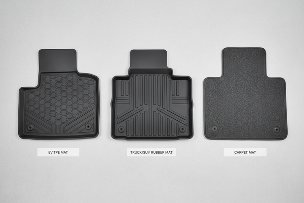 Best Material for All-Weather Car Floor Mats (TPE vs Rubber vs Carpet )