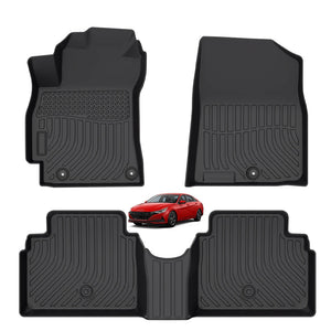 Custom Fit TPE Floor Mats for Hyundai Elantra 2021-2026 with Trunk Mat Option
