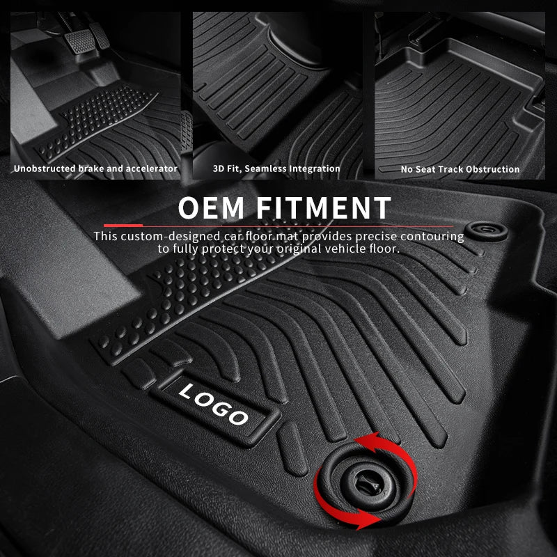 Honda Pilot 2023 Custom Fit All-Weather TPE Floor Mats