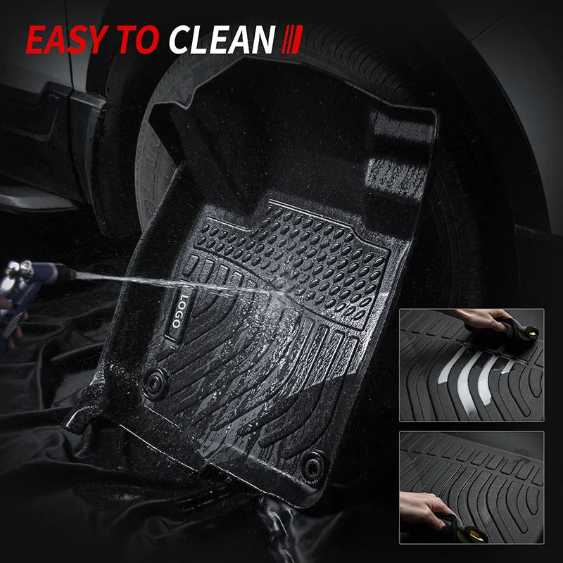 Custom Fit TPE Floor Mats for Chevrolet Silverado 1500 2500HD 3500HD Crew Cab 2019-2025