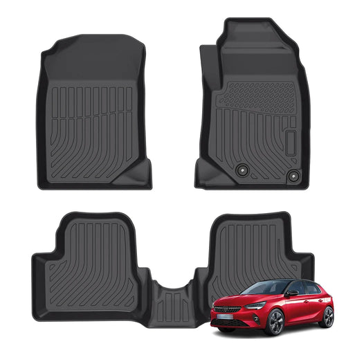 Right Hand Drive All Weather TPE Floor Mats for Vauxhall Corsa F 2019-2026
