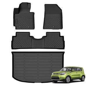 Kia Soul 2014-2025 Custom Fit TPE Floor Mats & Cargo Liners