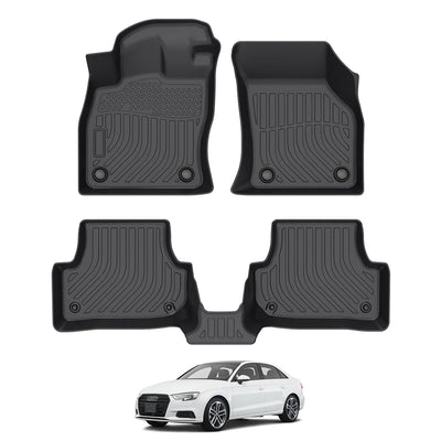 Custom Fit TPE Floor Mats for Audi A3 Sedan / S3 2015-2024